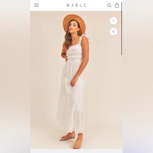 Mable white maxi dress
